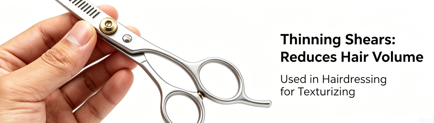 Emeihome dual-spec 3Cr13 stainless steel hair cutting scissors, lightweight aluminum handle professional salon home barber shears